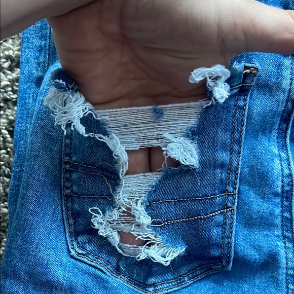 American Eagle Outfitters Women's Distressed Blue Jeans - Picture 8 of 9